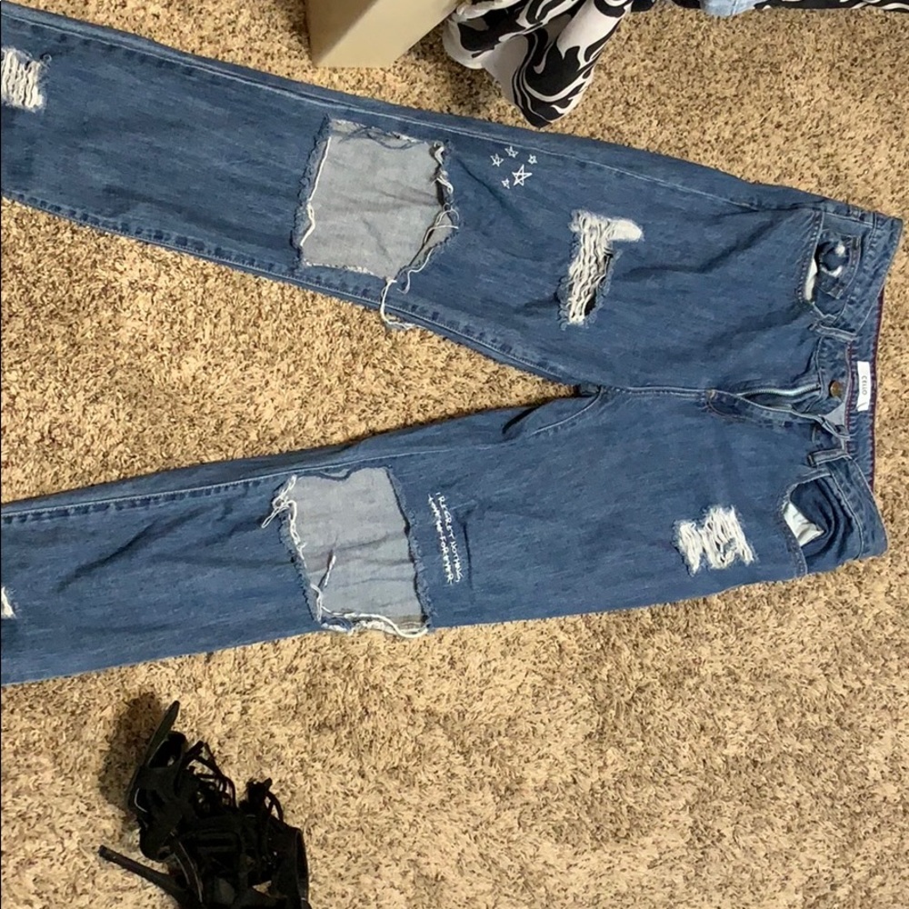 Ripped Blue Jeans ONLY WORN ONCE!!!